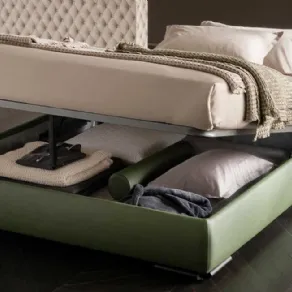 Il contenitore del letto Soul by Altrenotti ha un pratico fondo removibile, in tessuto antimacchia e idrorepellente