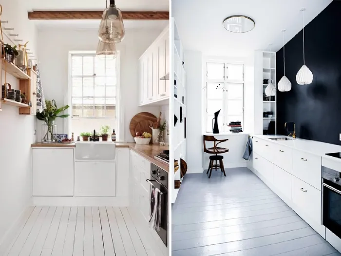 Bianco + bianco in stile nordico ma anche black & white per una cucina di tendenza