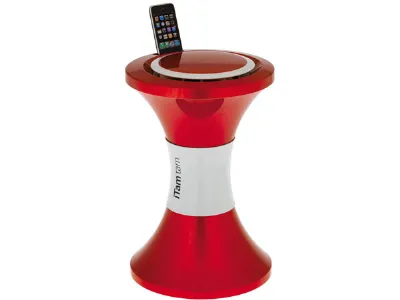 sgabello tam tam versione rossa con Iphone