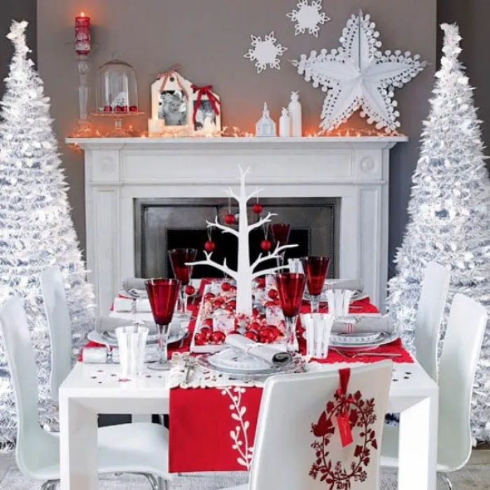 Decorazioni Albero Di Natale Moderno.Albero Di Natale Bianco