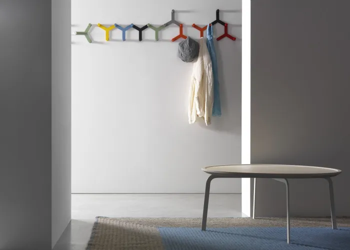 Appendiabiti Da Parete Moderno - 5 Ganci, Bianco, In Lega Alluminio, Due Metodi Installazione - Foto 11