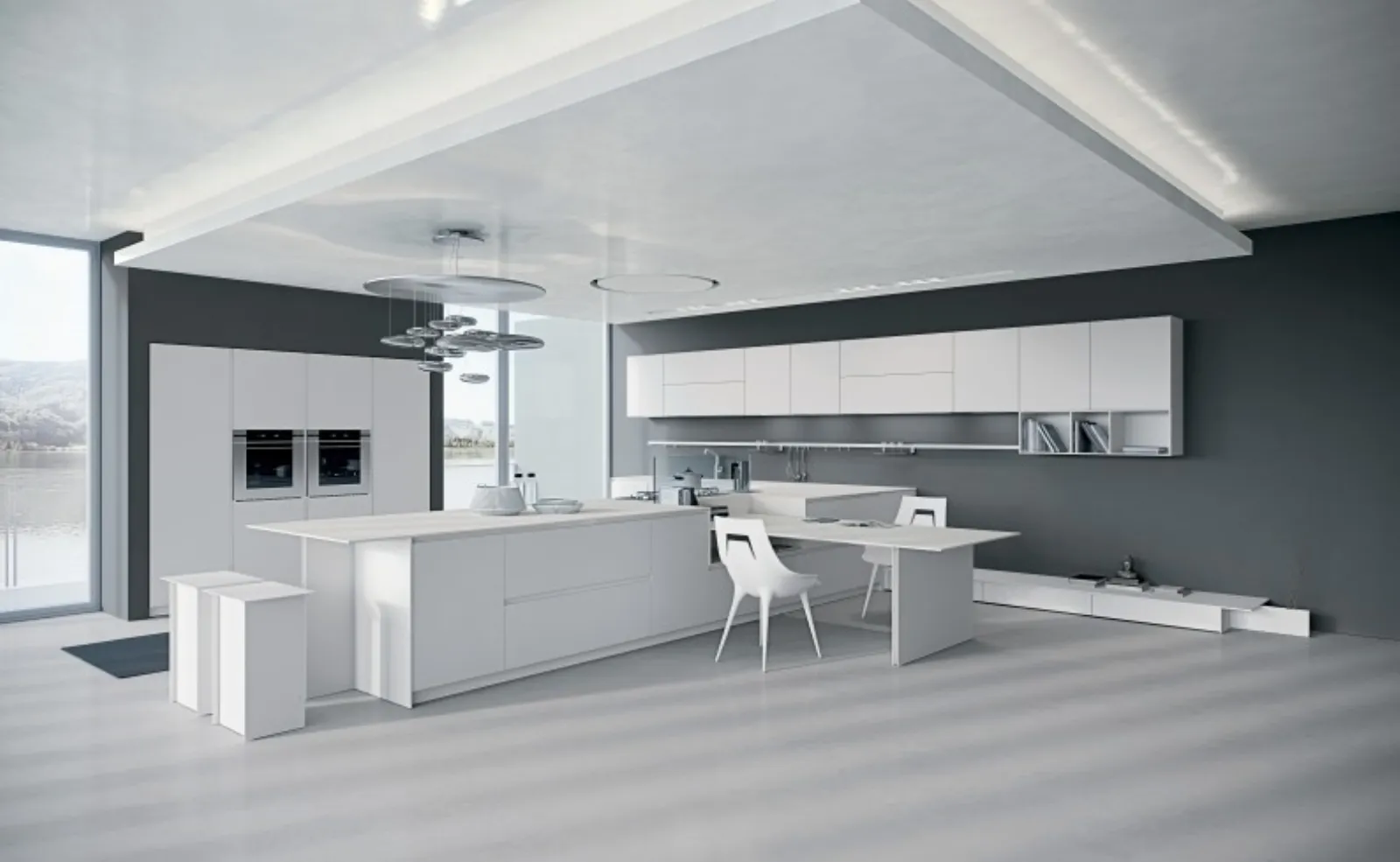 Cucina bianca, total white in cucina