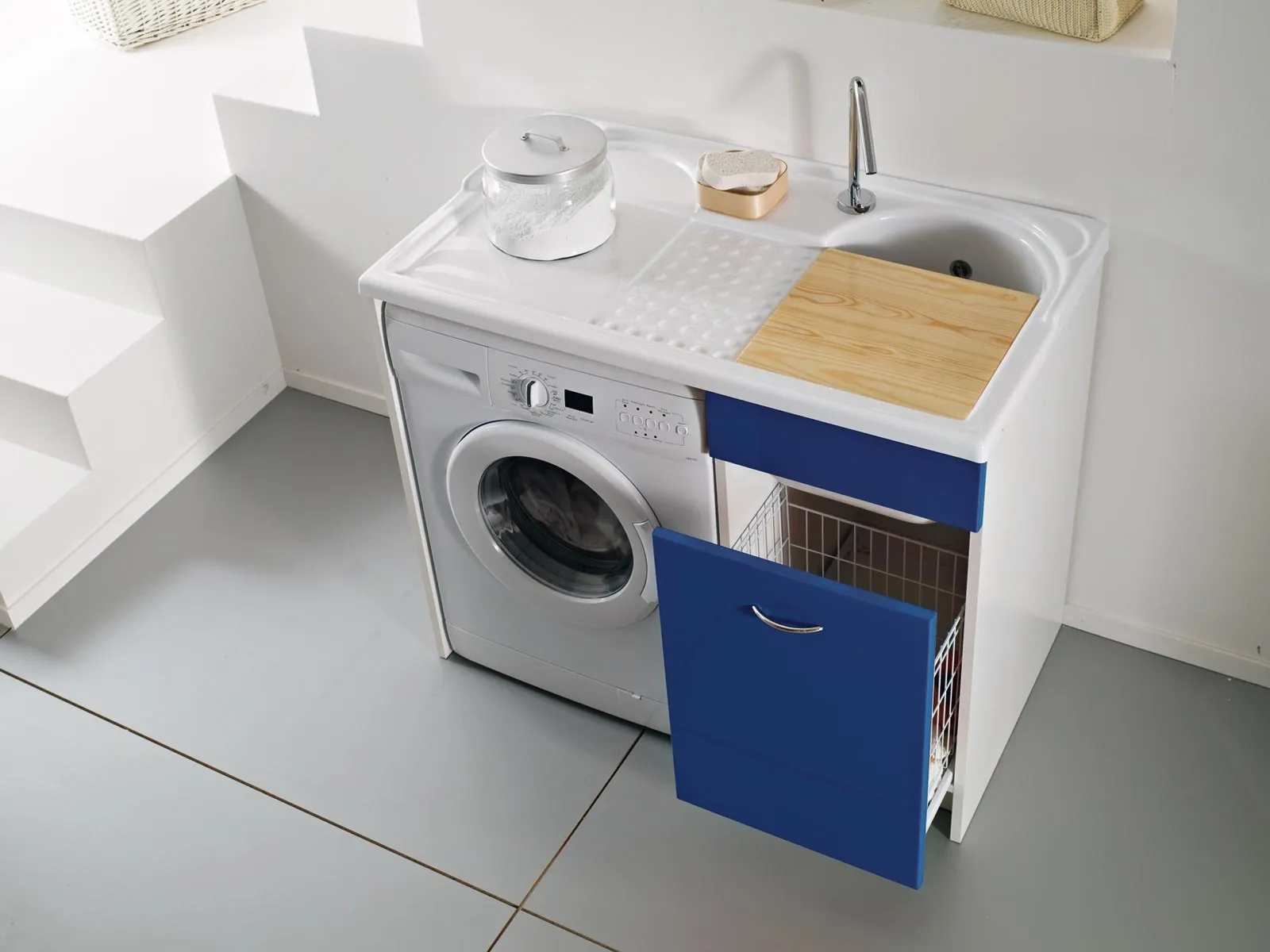 Arredamento lavanderia arredo bagno Mobile porta lavatrice e asciugatrice da esterno