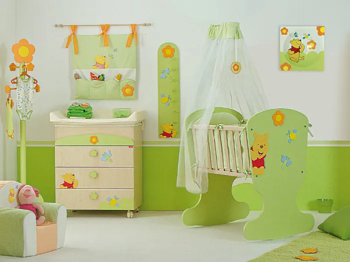 Cameretta winnie pooh: voglia di tenerezza camerette per bambini Cameretta bimbo verde