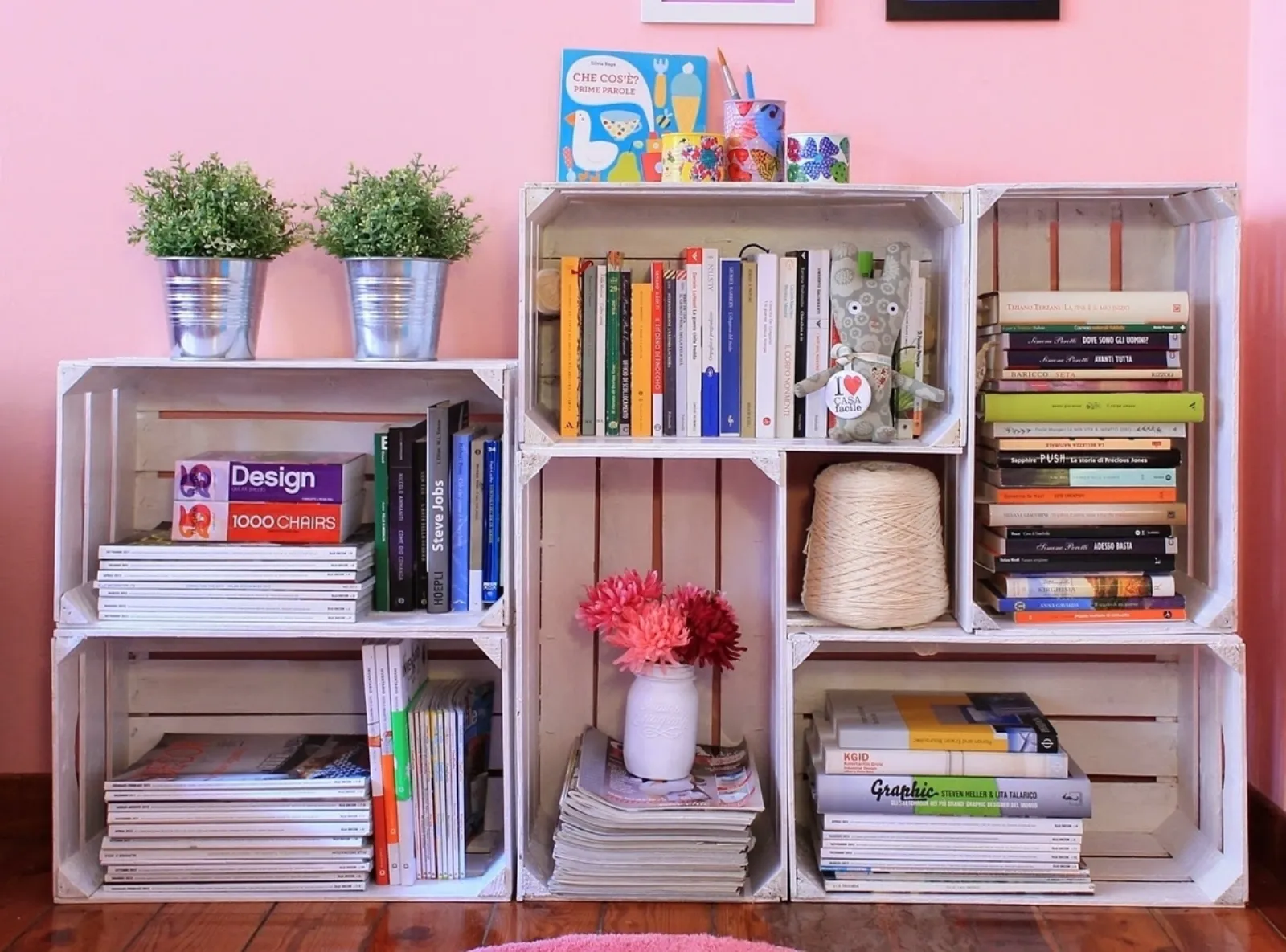 Cassette di frutta in legno, riciclo creativo tendenze casa