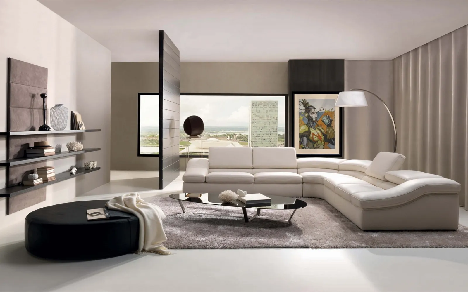 Color tortora, progettare case belle tendenze casa color ... Living rustico moderno parquet
