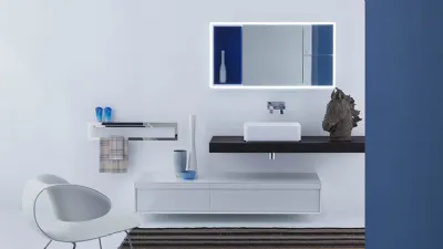 I mobili bagno sospesi sono pratici perché facilitano le operazioni di pulizia dell'ambiente e alleggeriscono la composizione di arredo