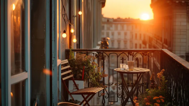 Arredare un piccolo balcone come un’oasi di benessere