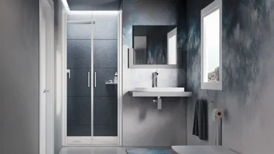 Cabina doccia con porta saloon di Relax