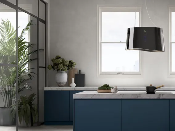 Mare E.ion di Falmec - Cappa aspirante in vetro bianco o nero