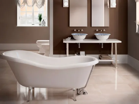 La vasca free stanging Evergreen 170 cm di Ceramica Flaminia
