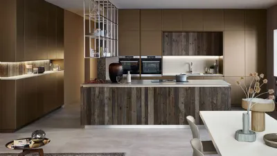 Cucina con isola Lounge - programma Essence - di Veneta Cucine