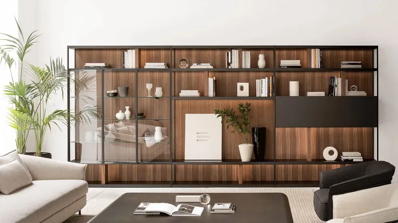 Come scegliere e organizzare la libreria per soggiorno