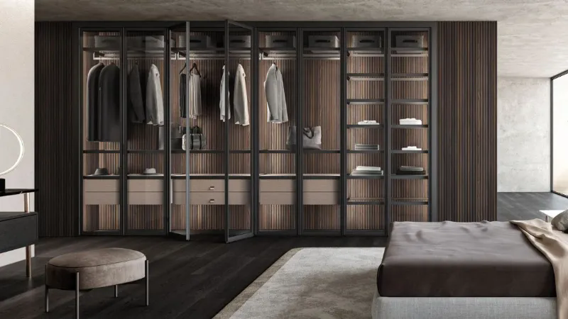 Palo Alto Free, Cabina armadio componibile in alluminio di MisuraEmme