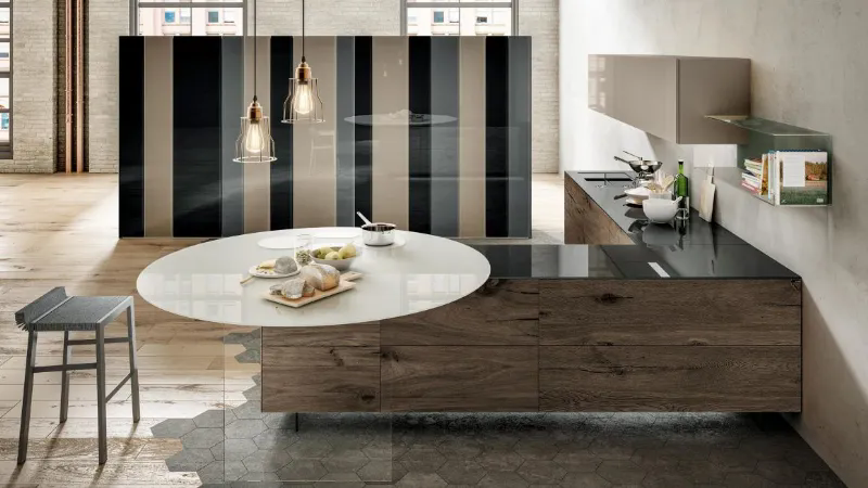 Cucina con penisola Air di Lago Cucine