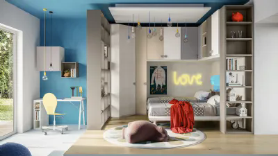 Cameretta Giessegi con armadio a ponte