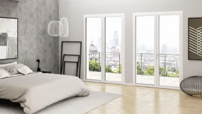 Squareline, finestra in PVC di Oknoplast