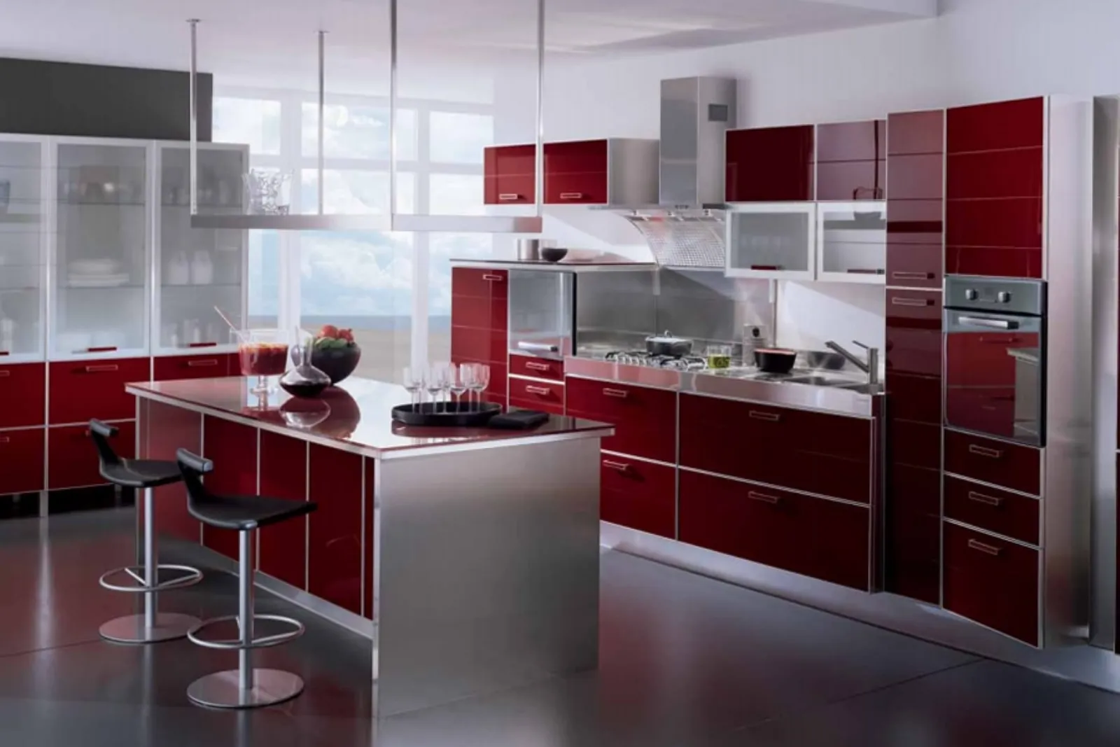 Crystal Scavolini: vetro e alluminio - Cucine Moderne Crystal Scavolini: vetro e alluminio - Cucine Moderne