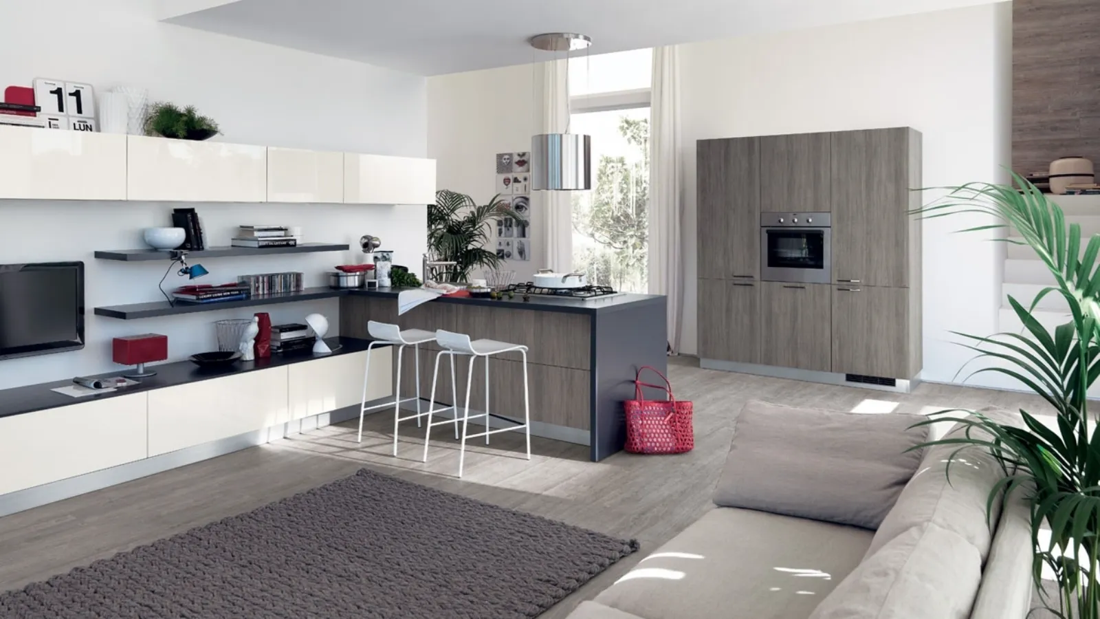 Cucina e soggiorno unico ambiente consigli cucine cucina ... Arredare cucina soggiorno