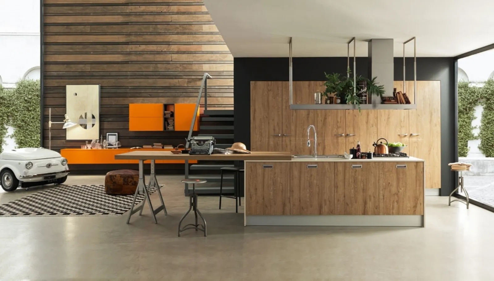 Soggiorno con cucina a vista - Progettazione Casa Soggiorno con cucina a vista - Progettazione Casa