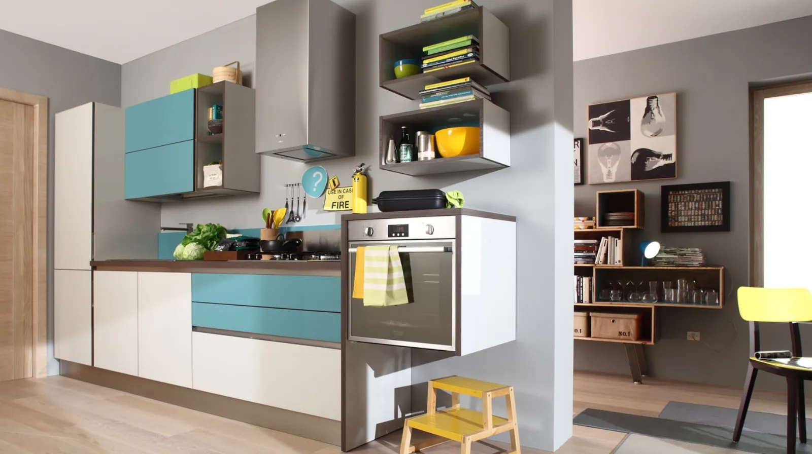 Cucine colorate moderne Start go time Veneta Cucine