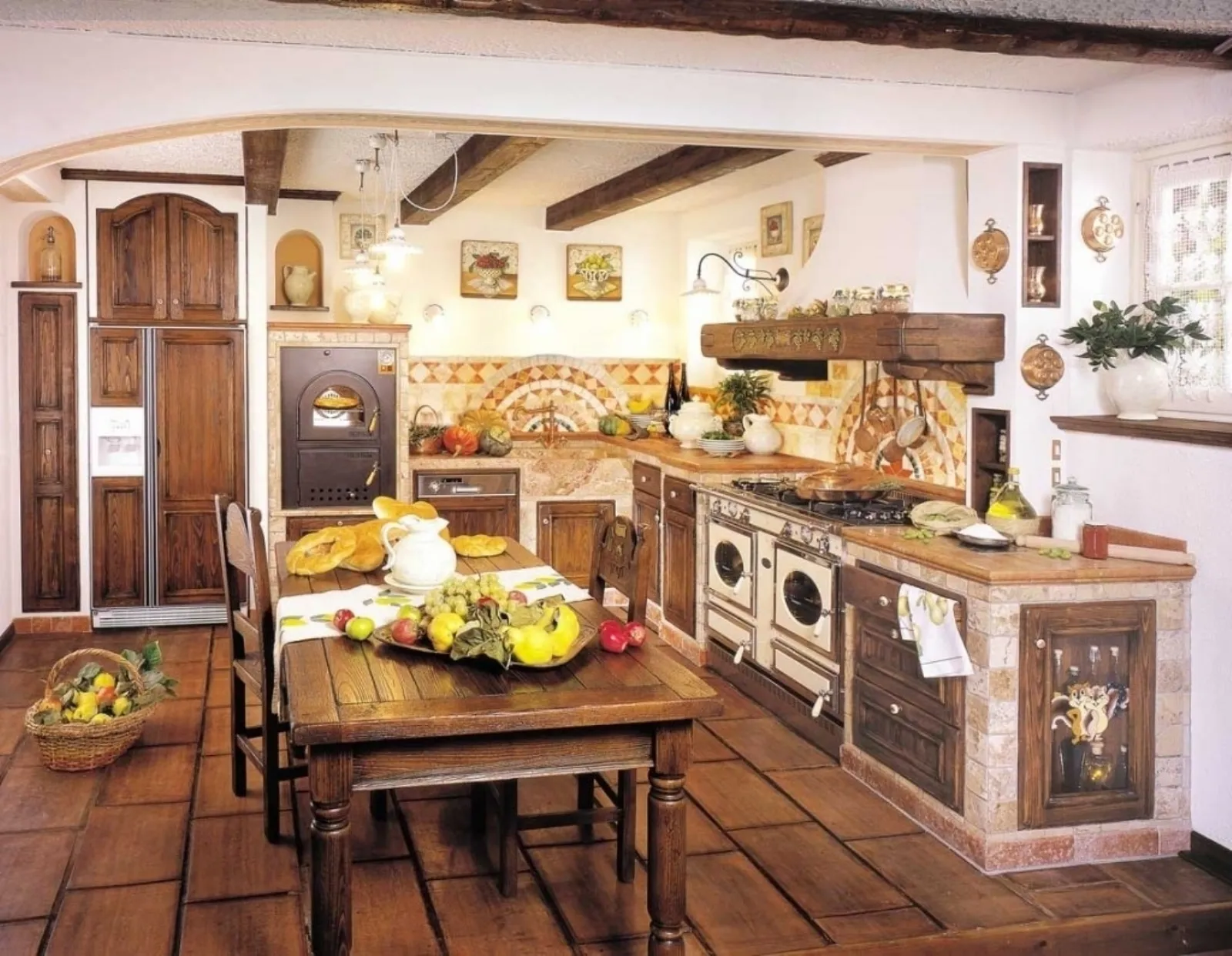 Cucina rustica in muratura cucine classiche Pavimento soggiorno cucina rustiche