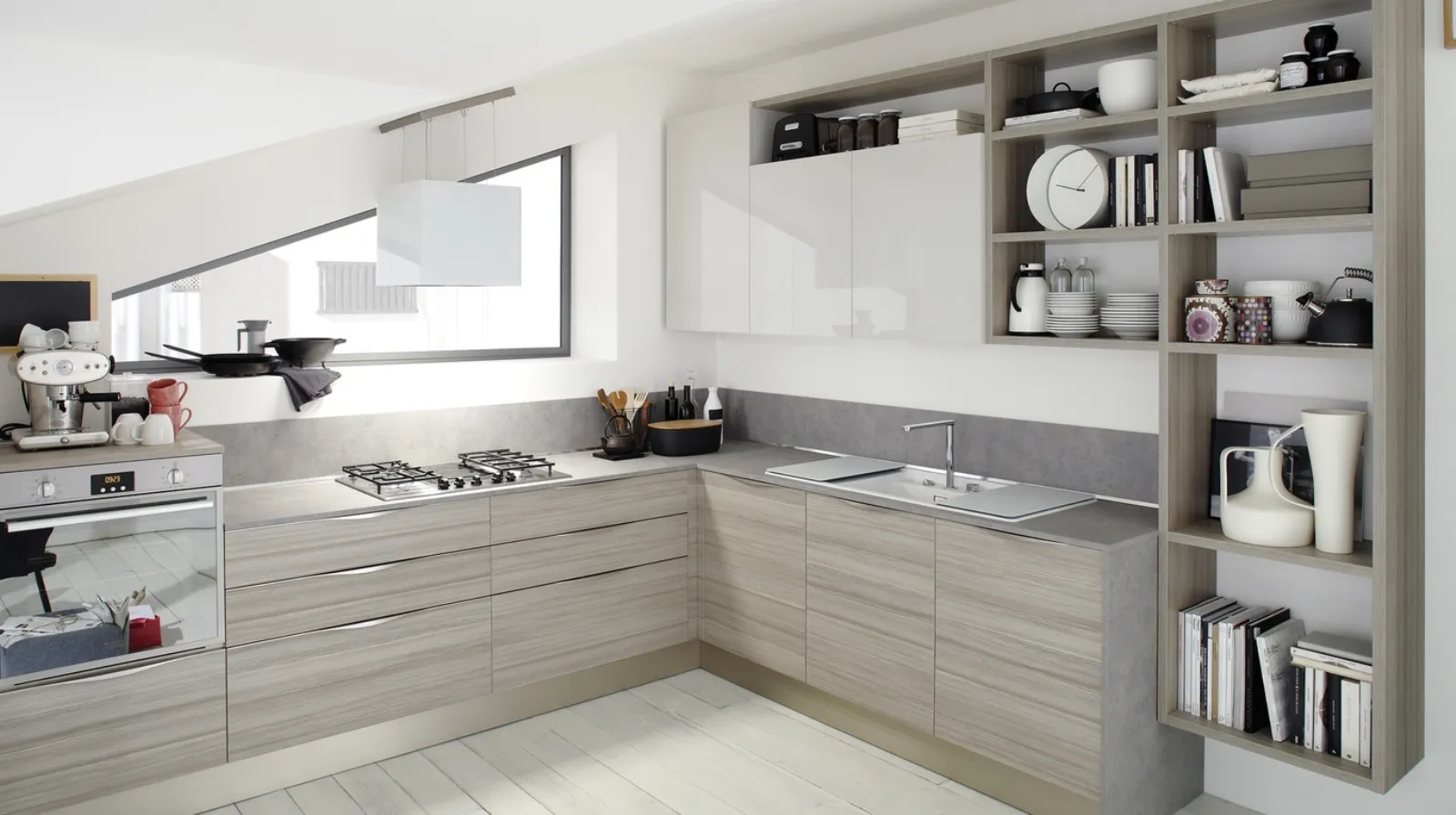 Mansarde, idee per arredarle progettazione casa Cucine per mansarde foto