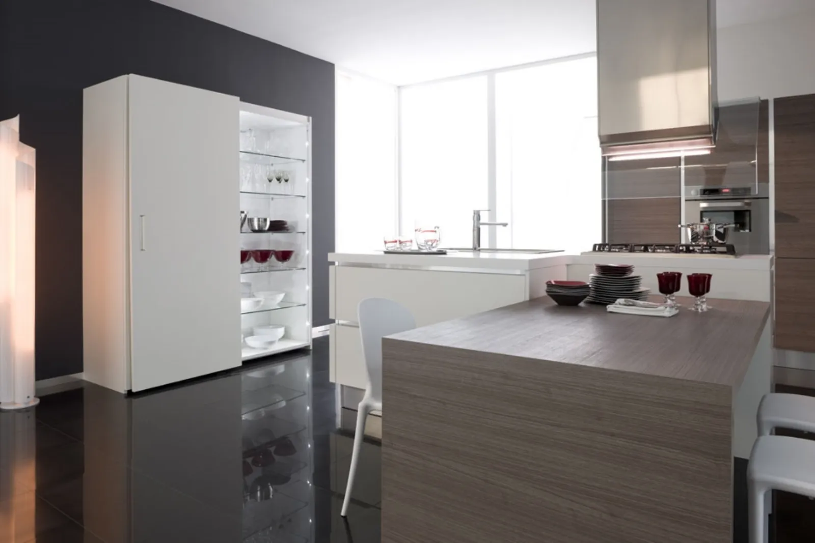 Dispensa cucina moderna attrezzature interne Colonna dispensa cucina estraibile