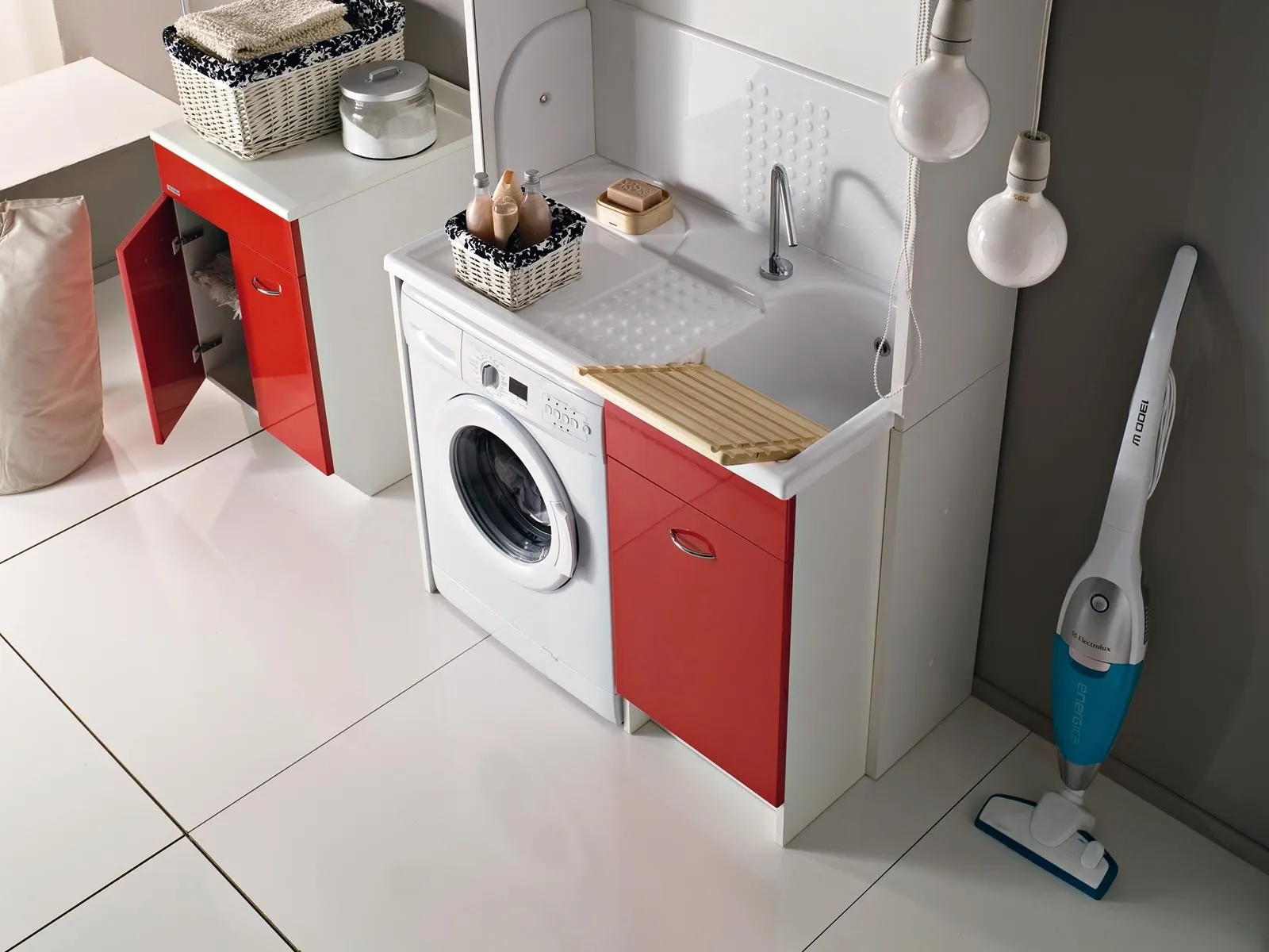 Il mobile lavatoio, pratico ed utile arredo bagno scegliere un ... Lavatoio doppio ceramica lavanderia