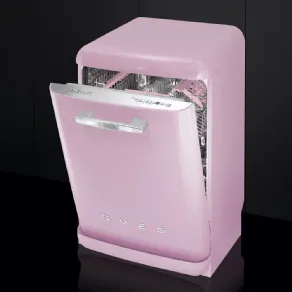 Lavastoviglie rosa a libera installazione LVFabor di Smeg