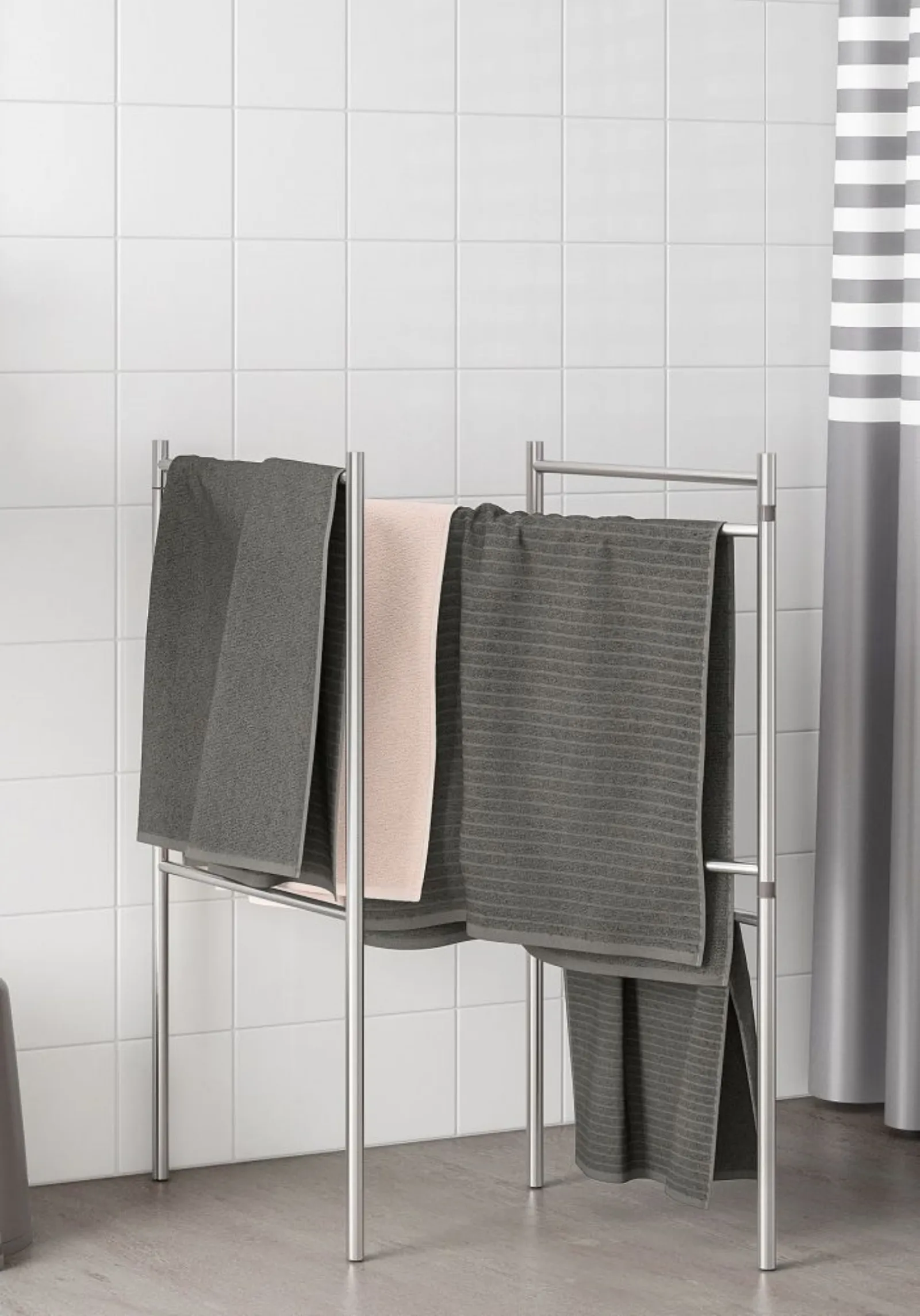 Porta asciugamani bagno 60 cm in acciaio: Offerte bagno