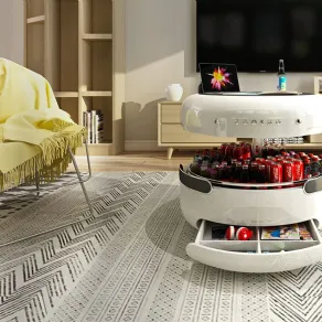 Coosno è il tavolino bar con frigo, intelligente e dal design innovativo