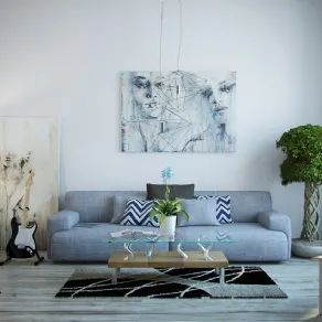 living con quadri moderni