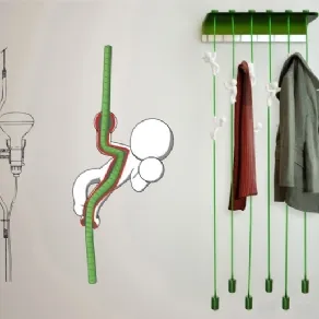 appendiabiti design da parete