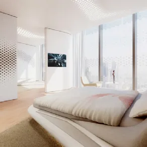 Camera da letto / Opus Office Tower  © Zaha Hadid Architects