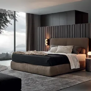 Camera da letto moderna con letto poliform
