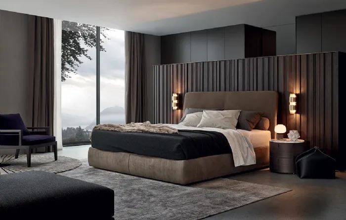 Camera da letto moderna con letto poliform
