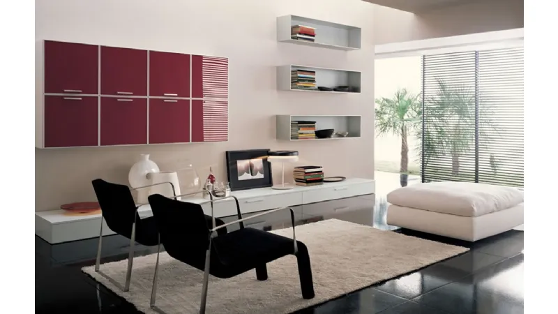 Arredamento moderno con dettagli colorati