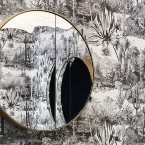 Specchio Round Box di Ceramica Cielo