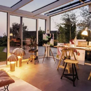 Una veranda trasformata in studio artistico