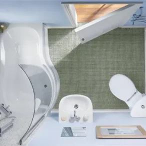 Progetto di un bagno moderno piccolo