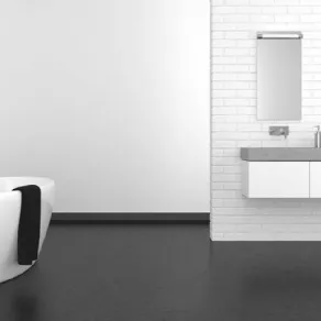 Bagno moderno resina bianca e nera di Ristrutturaconmade.it