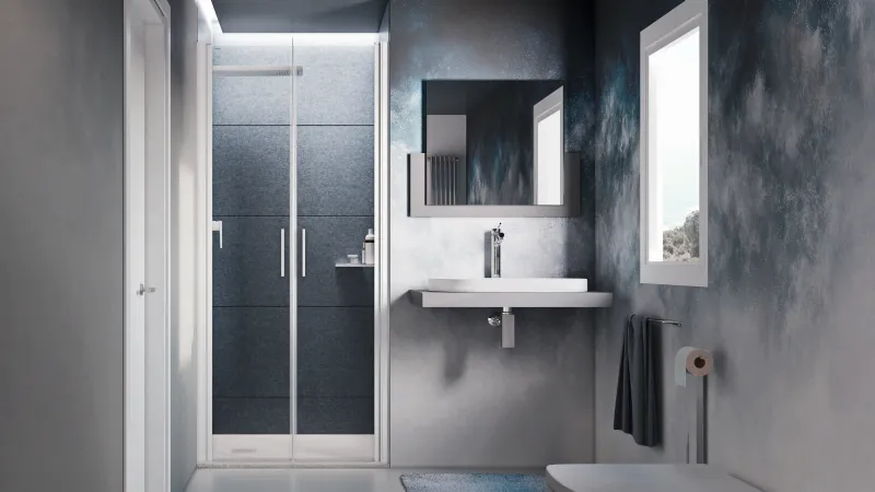 Cabina doccia con porta saloon di Relax