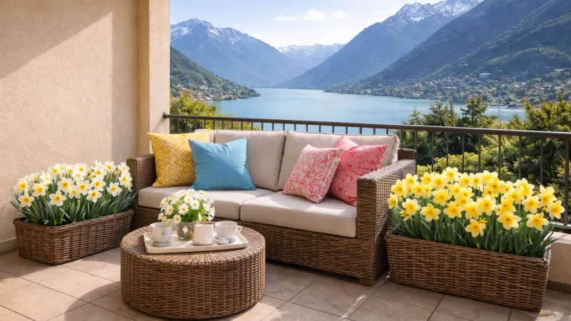 Narcisi in fiore nel mese di marzo