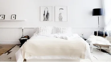 camera da letto moderna bianca