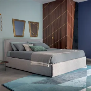Letto tessile con contenitore modello “Paco Open” di Bonaldo