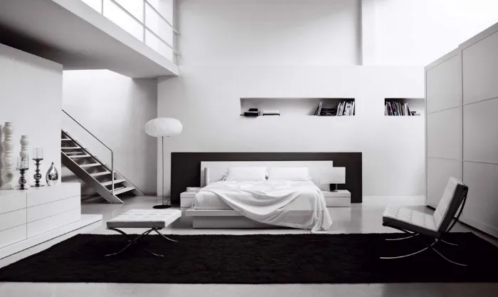 camera da letto minimalista