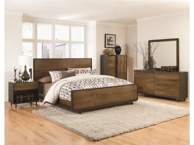 camera da letto rustica in legno 