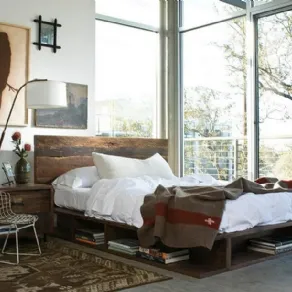 camera da letto rustica moderna