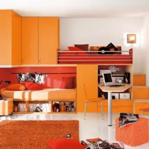Cameretta arancione e rossa